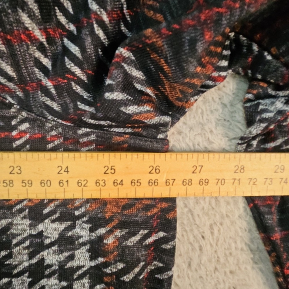 John Mark Tunic Sweater Womens 2X Plaid Cowl Neck Pockets Button Back - Picture 14 of 15